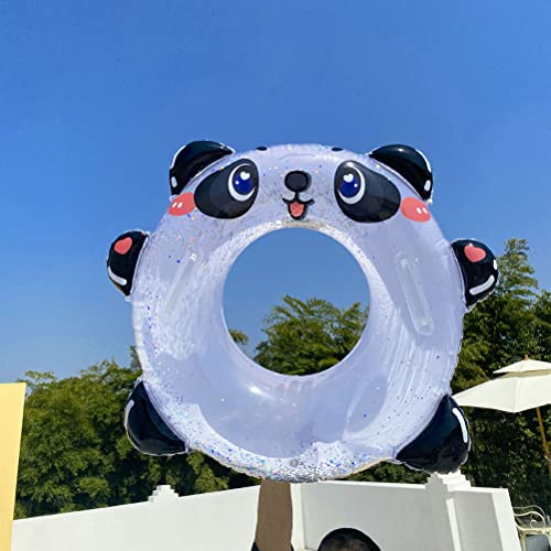 Generic Bouée de Natation Gonflable pour Enfants, avec Dessin animé Panda, Poignées à Paillettes 3D, Flotteur de Piscine, Aide à L'entraînement à la Natation pour Bébés, to