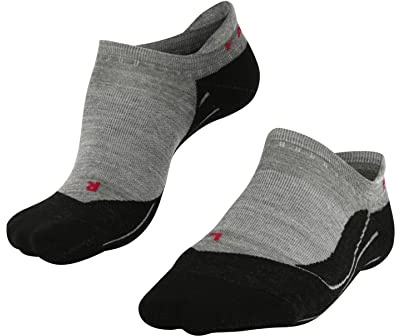 FALKE Damen Wandersocken TK5 Wander Invisible W In Wolle Funktionsmaterial antiblasen dünn 1 Paar, Grau Light Grey 3403, 37-38