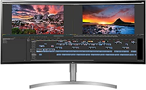 LG 38WK95C-W 95,25 cm (37,5 Zoll) Curved QHD UltraWide Monitor (AH-IPS-Panel, AMD FreeSync, HDR10), weiß silber