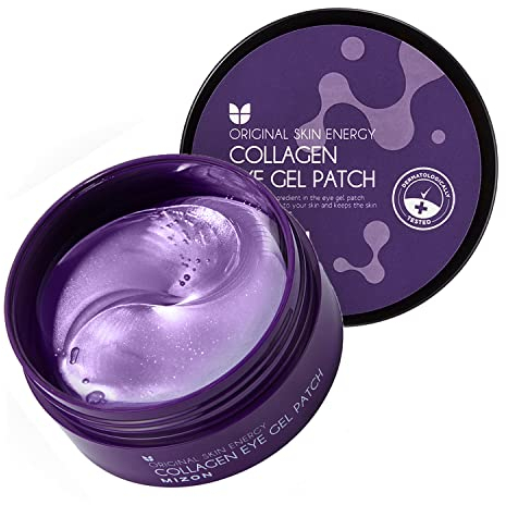 Mizon Cerotti Gel per Occhi al Collagene (30 coppie) Trattamento per Occhi Gonfi, Occhiaie, Borse Sotto gli Occhi, Cura delle Rughe, Idratante (Collagen Acid Eye Gel Patch)