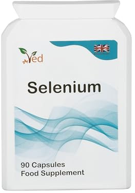 Ved Selenium 200mcg, Acerola Cherry Extract 380mg, Providing Vitamin C95 mg, Hair and Nail Supplements for Women & Men,90 Vegan Capsule (3 Months Supply)