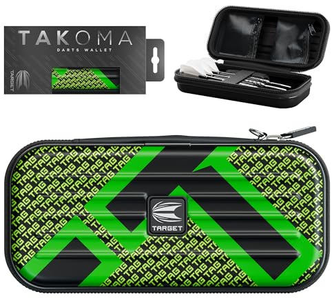 Target Darts Takoma Tag Cartera de Dardos, tamaño Regular, Verde | El Estuche de Dardos Tiene Capacidad para 3 Dardos | Soporte Protector de Dardos de EVA con Bolsas Interiores con Doble Cierre