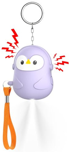 130dB Alarme Personnelle Anti Agression, Alarme de Poche pour Femmes, Sirène Personnelle d'urgence avec Lumière LED, Porte Clef Alarmes de Sécurité pour Enfants Personnes Agées