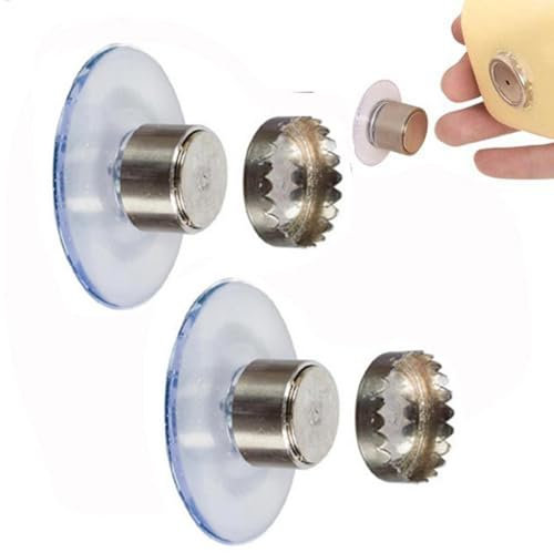 Lot de 2 porte-savons magnétiques à ventouse - Support mural pour savon - Distributeur de savon amovible pour salle de bain et cuisine