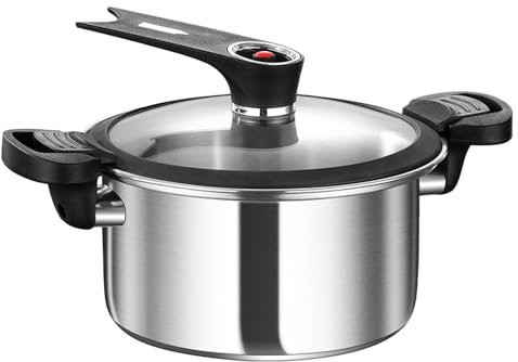 Olla Expres Portátil - Ollas Expres Familiares - Accesorios de Cocina en Acero Inoxidable para Cocción Rápida de Carnes Guisos Sopas Legumbres