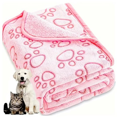 DOKRIN Couvertures pour chiens,Couverture pour animaux de compagnie pour chats et chiens, couverture chaude en flanelle pour l'automne et l'hiver (40 x 60 cm)