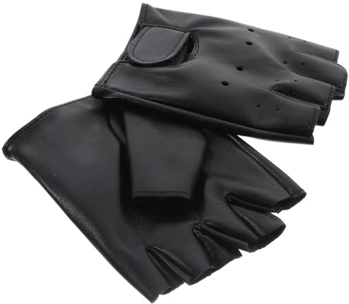 BESPORTBLE Halbfinger-Handschuhe, Sporthandschuhe für Jungen, fingerlos, Outdoor, Radfahren, Reiten, Klettern, fingerlose Fäustlinge, Schwarz