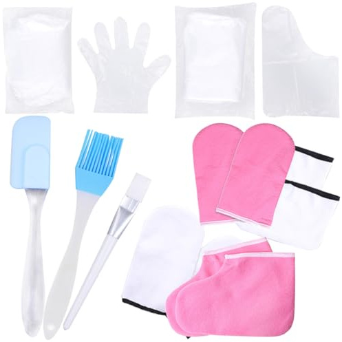 JECOMPRIS Guantes Exfoliantes de Spa para Cuidado de Manos y Pies, Tamaño Único, Algodón y Pp, Accesorio Hidratante para Pedicura Piel Seca, Suministro para Cuidado Personal Color Aleatorio