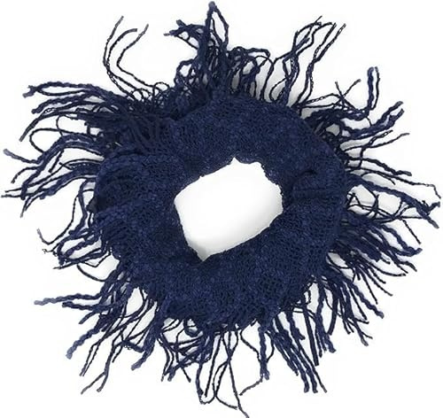 Memories Women's & Girl's Lightweight Mini Fashion Tube Collar Scarf - Multiple Colors Available! (Dark Blue)