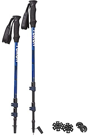 Yukon Charlie's Advanced Trekking Poles, Fast Lock Adjustment System, Trekking and Snow Baskets Included