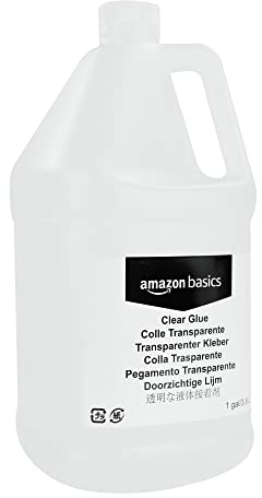 Amazon Basics All Purpose Washable School Clear Liquid Glue – Great for Making Slime, 3.8 litre Bottle