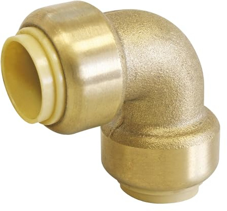 SOMATHERM FOR YOU, Coude laiton égal à clipser pour tubes cuivre, PER ou multicouche Ø12 mm, montage rapide et facile, raccord démontable, durable, pression max 4 bars, température max 90°C