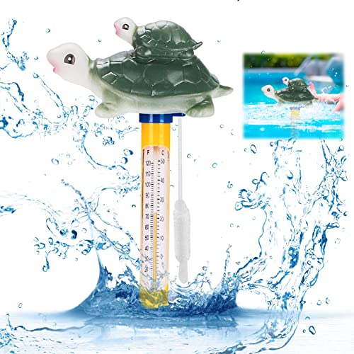 Thermomètre pour Piscine, Thermomètre Flottant Flottant Pool Thermomètre Avec Ficelle, Pour Piscines, Spas, Hot Tubs, Aquariums, Les Étangs du Poisson (B)