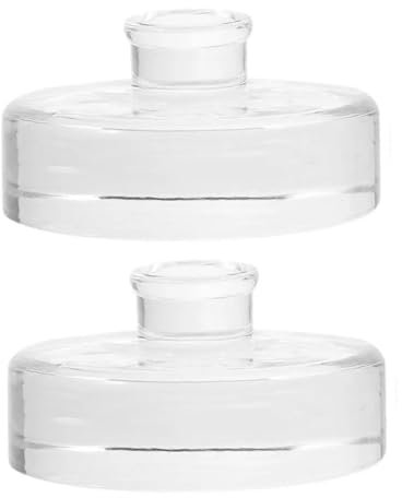 Camland 2 pesi in vetro per fermentazione per barattoli a bocca larga, bottiglie di sottaceti con coperchi sigillanti per una fermentazione efficiente, coperchi e pesi resistenti e trasparenti per