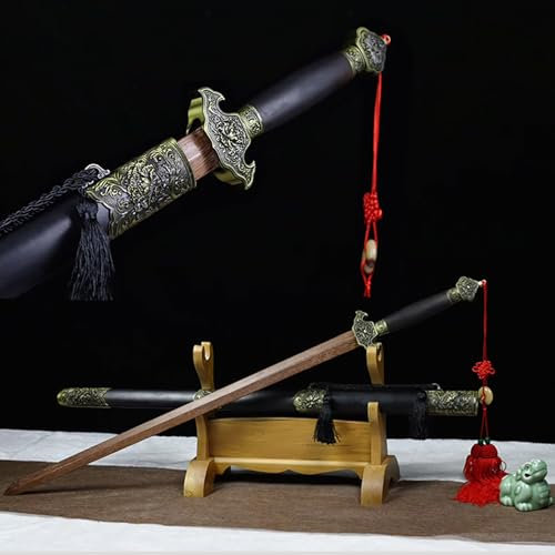Épée Tai Chi en palissandre naturel avec gaine en bois massif,épée d'entraînement Bokken de 106 cm,véritable épée en bois faite à la main,pour le kendo,la pratique l'escrime,les exercices du matin et