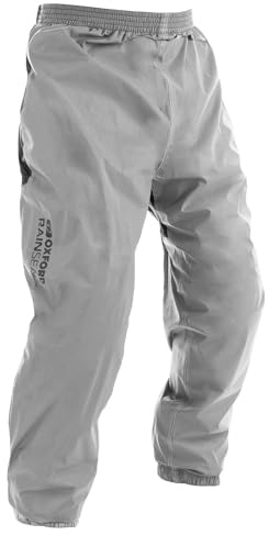 Oxford Pantalones Rainseal para Hombre para Motocicleta y Clima húmedo, Plata, XL