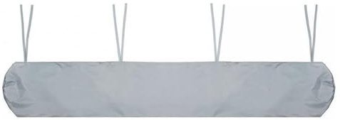 JDMA Housse de protection étanche pour auvent - 400 cm - Pour store mobile - Demi-caisson - Marquise sur pied - Store autoportant, etc (gris, 4)
