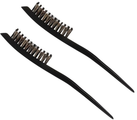 NULYLU 2piezas Cepillo De Cerda De Jabalí Para Alisar El Cabello De Cepillo Portátil Para Peinar y Suavizar El Cabello Lacio y Uso Diario