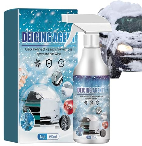 GjnjfdF Descongelante de Parabrisas,Derretidor De Hielo Vehicular 60 ml,Desempañador para Ventanas De Auto | para Camiones SUVs Autocaravanas Sedanes Viajes Fríos Desplazamientos Diarios Conducción