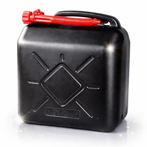 Bränsletank för bensin och diesel – UN-godkännande, EU-lastbehållare för bil, verkstad och transport av farligt gods. Inklusive påfyllningsstift droppfri tankning (20 liter)