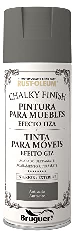 Rust-Oleum Bruguer Chalky Finish pintura para muebles en spray Antracita 400 ml