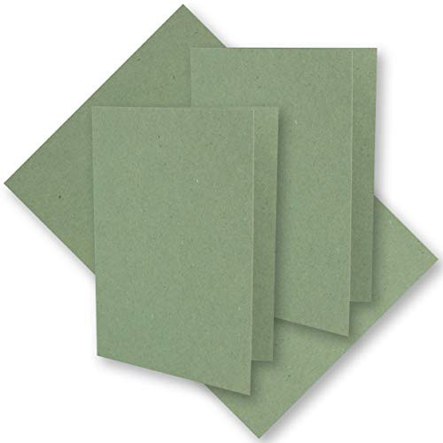 Vintage kraftpapper vikkort DIN A6-105 x 148 mm – sandbrun – återvinning – 220 g/m² tomma fällkort I miljö av Gustav NEUSER® 25 Karten Grün