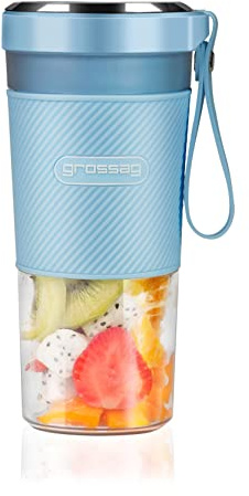 grossag GSD - Miscelatore per smoothie a batteria to-go MX 10.08, per 0,3 litri, colore: Azzurro