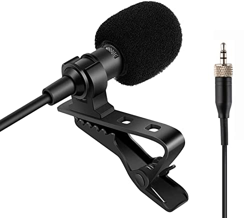 Sujeetec Lavalier Microphone Lapel Microphone Compatible with Sennheiser Wireless Transmitter - Unidirectional Condenser Mic – 3.5mm Screw Lock Plug