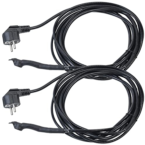 Royal Gardineer Heizungsschlauch: 2er-Set Frostschutzkabel mit Thermostat, 2 m Heizkabel, 30 Watt, IPX7 (Heizkabel 230V, selbstregulierende)