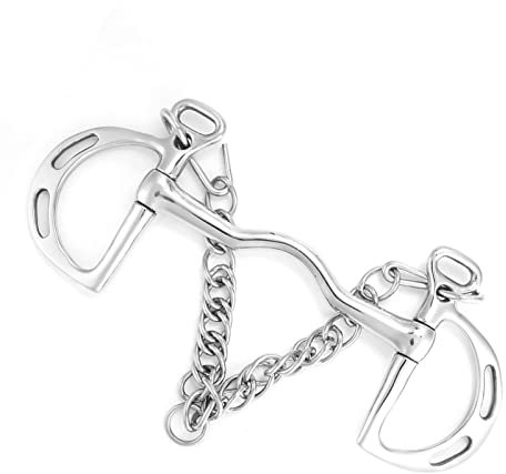 OKJHFD Gebissmaul, Hochwertiges Kimberwicke-Gebiss aus Edelstahl Mit Niedrigem Maul Und Kaumaulrolle – Ideal Für Sanftes Training Und Optimalen Komfort Für Ihr Pferd(125mm)