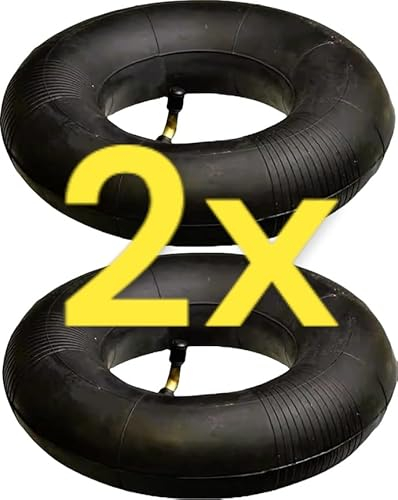 2X Schlauch 3.00-4 für Sackkarrenrad 260 × 85 mm Sackkarren & Bollerwagen Winkelventil Innenschlauch Luftreifen Gummischlauch Sackkarrenschlauch Reifenschlauch Ersatzschlauch + 1 EW-Chip