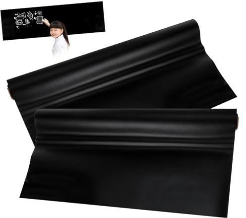 NUOBESTY 2 Pcs Adhesive Chalk Board Stickers PVC Reusable Blackboard Film for School Kitchen Office