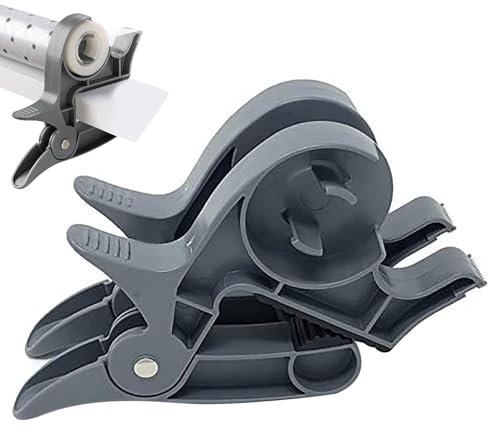 27x14cm Wrapping Tape Dispenser | 1 Pair Tape Dispenser Paper Clamps for Table | Winter Holiday Home School Stationery Paper Holder Clips for Wrapping, Packing