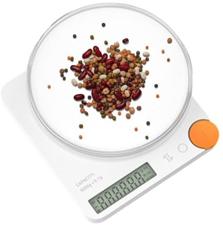 Báscula Digital para Alimentos Báscula de Cocina - Báscula de Cocina Grams Báscula Digital Intercambiable de Alta Precisión | Gadgets de Cocina, Pared Electrónica de Alimentos con Bandeja para Leche