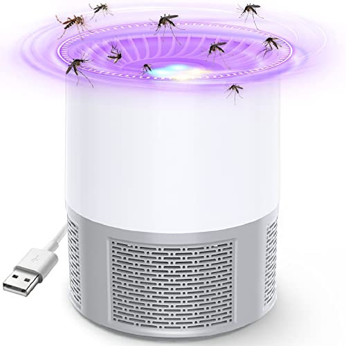 Fly Killer Mosquito Killer Lamp USB Flies Killer Electric Bug Zapper Quiet UV Mosquitoes Killer Lamp Portable Fruit Fly Trap for Indoor Outdoor Home Kitchen Garden Camping