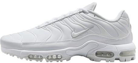 Nike Scarpe da golf Air Max Plus (FZ4150-001, nero/oro/rosso salsa/bianco), Bianco/Oro/Rosso Salsa/Platino Puro, 43 EU