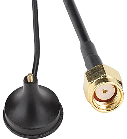 Aramox WLAN-antenn, DualBand 2,4 GHz, 8DBi Gain, Magnetisk Bas, SMA-kontakt för Routrar och Industriella Enheter (3 meter lång)