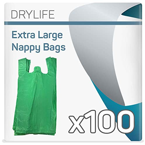 Drylife Grande Sacs à couches Jetables Parfumés à la Pomme - 1 Paquet de 100