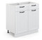 Vicco Küchenunterschrank Fame-Line, Weiß Landhaus/Weiß, 80 cm ohne Arbeitsplatte