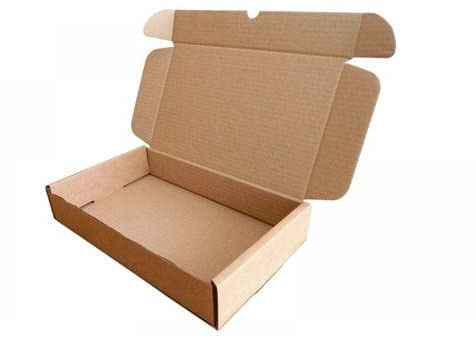 Boxes2u Brown Small Parcel Postal Boxes - 236 x 196 x 47mm (9.3 x 7.7 x 1.85) Die Cut Cardboard Mailing Box with Folding Lid and Self-Lock Tuck-in Flap (1)