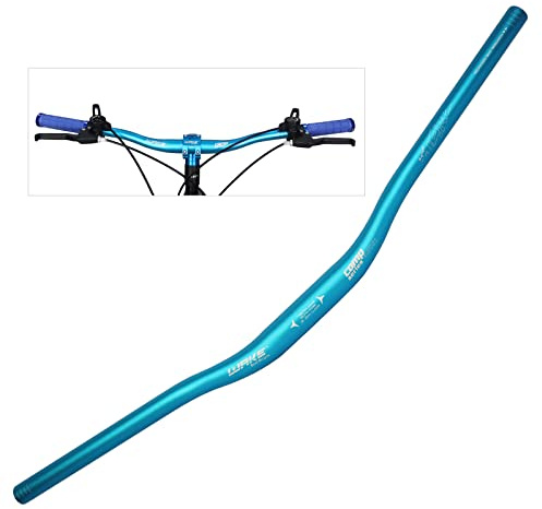 Wake Manillar MTB Aluminio 780mm Guiador Bicicleta Btt Doble Altura Manillares para Bicicleta 31.8mm 22mm Azul