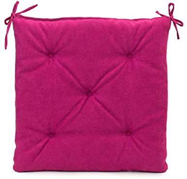 Gözze - Sitzkissen mit Befestigungsbändern, Stuhlkissen, Gesteppt, Darco, 40 x 40 x 4 cm - Lila