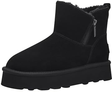 s.Oliver Damen Winterstiefel ohne Absatz aus Leder Gefüttert, Schwarz (Black), 38 EU