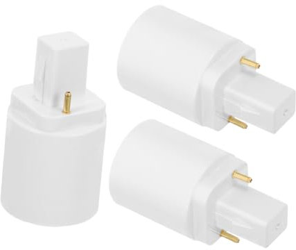 HOMSFOU 3pièces Adaptateur Douille Lampe Broches Gd Vers Lot De Support Convertisseur Pour Ampoules Led Extensible Pour Usage Maison Bureau Matériau Sécurisé
