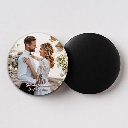 Imanes para Nevera Personalizados, Flexibles y Magnéticos | Pack de 5 y 9 Unidades | Imán de Fotos Magnético para Regalo y Decoración | Compra Solidaria (Redondo)