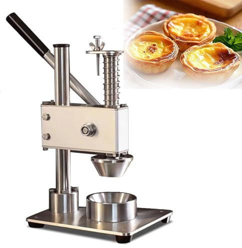 QYOEGSQ Máquina manual for hacer tartaletas de huevo, prensadora de tartaletas de huevo, moldeadora de tartaletas de crema pastelera, for hornear tartas, pasteles y gofres.(B02)