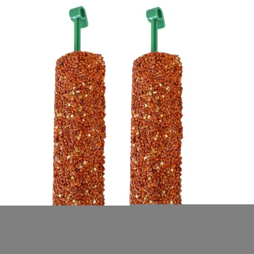 Chew Treats Toy - 5.51 Inches Grain Bird Snacks | 2 Pcs Bird Skewer | Chewing Snacks Training Food Rewards For Parakeet Cockatiel Canary Parrot Conure Myna