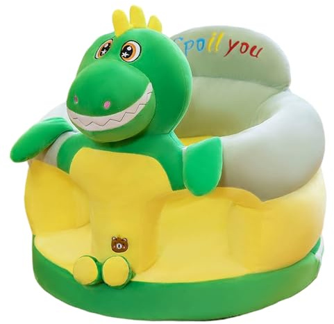 Sedia da Sit Up per Bambini, Simpatico Cartone Animato Dinosauro Sedia da Sit Up per Neonato Peluche Divano da Seduta per Bambini per Camera da Letto, Soggiorno, Asilo Nido, Appartamento