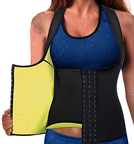 Memoryee Mujer Sauna Deportivo Chaleco Neopreno Faja Reductora Corsé Entrenamiento Cintura Cinturón Fitness Sudor Caliente Chaleco