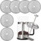Boao French Press Replacement Filter Mesh Screen 4 Inch Mesh Coffee Press Filters, Stainless Steel Reusable, for 8 Cup/ 34 oz/ 1000 ml Coffee Tea Makers (6 Packs)